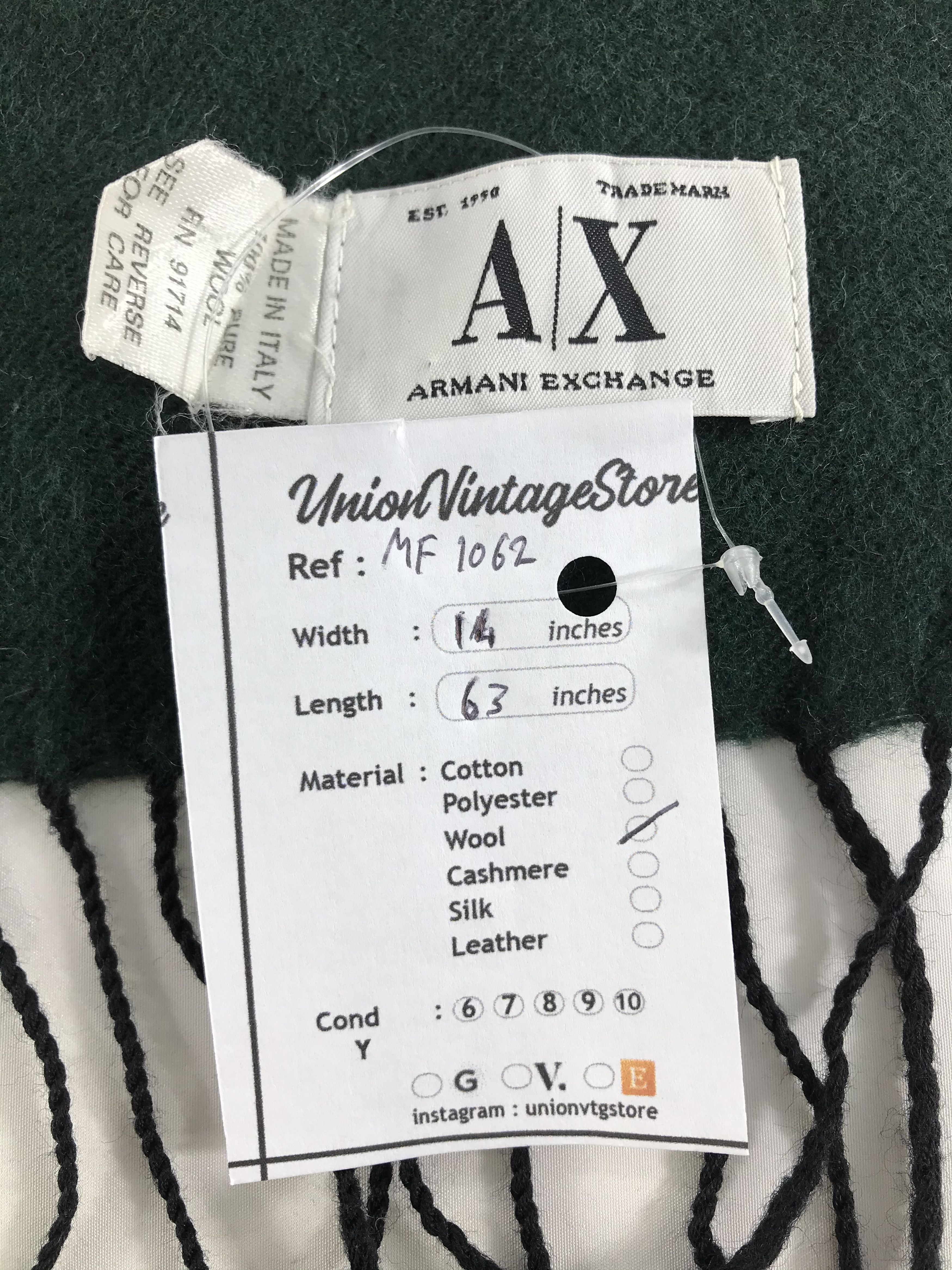 Armani Exchange Vintage Armani Exchange Scarf/Muffler/Neckwear MF1062 Size ONE SIZE - 4 Thumbnail
