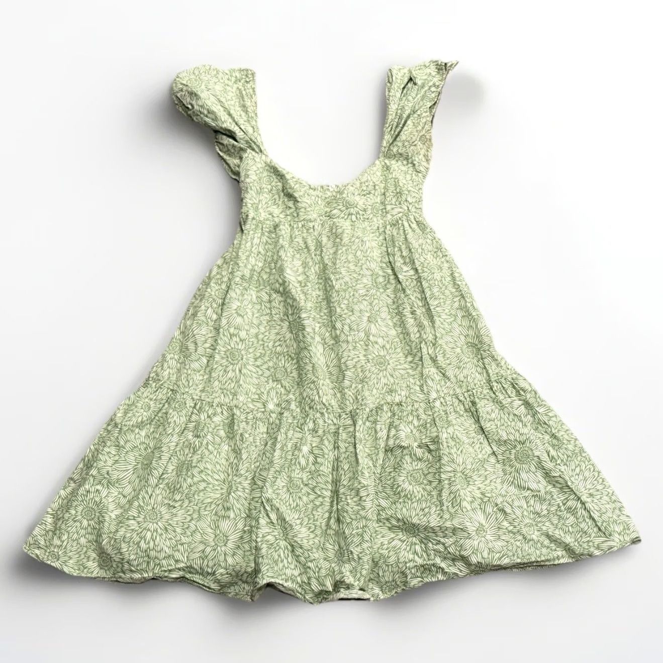 Amanda Uprichard Amanda Uprichard Dress L Meadow Green Sicily Floral Puff Sleeve Midi Fit & Flare Womens Size L / US 10 / IT 46 - 4 Thumbnail