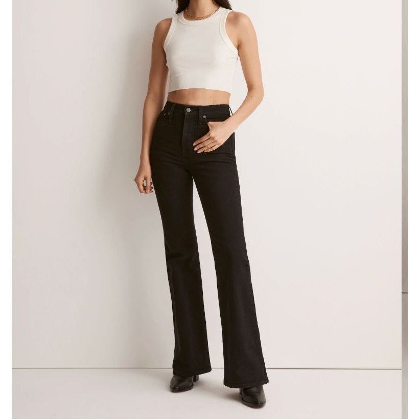 Madewell Madewell The Perfect Vintage Flare Jean in Black Sherborn Wa Size 29" - 1 Thumbnail