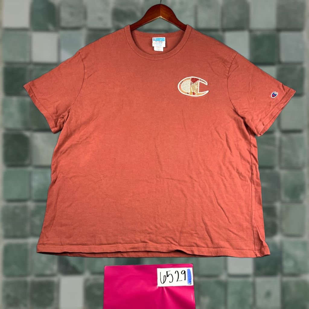 Champion Champion T Shirt 2X Brick Red Textured Patch Logo Casual Mens Shirt Size US XXL / EU 58 / 5 - 1 Thumbnail