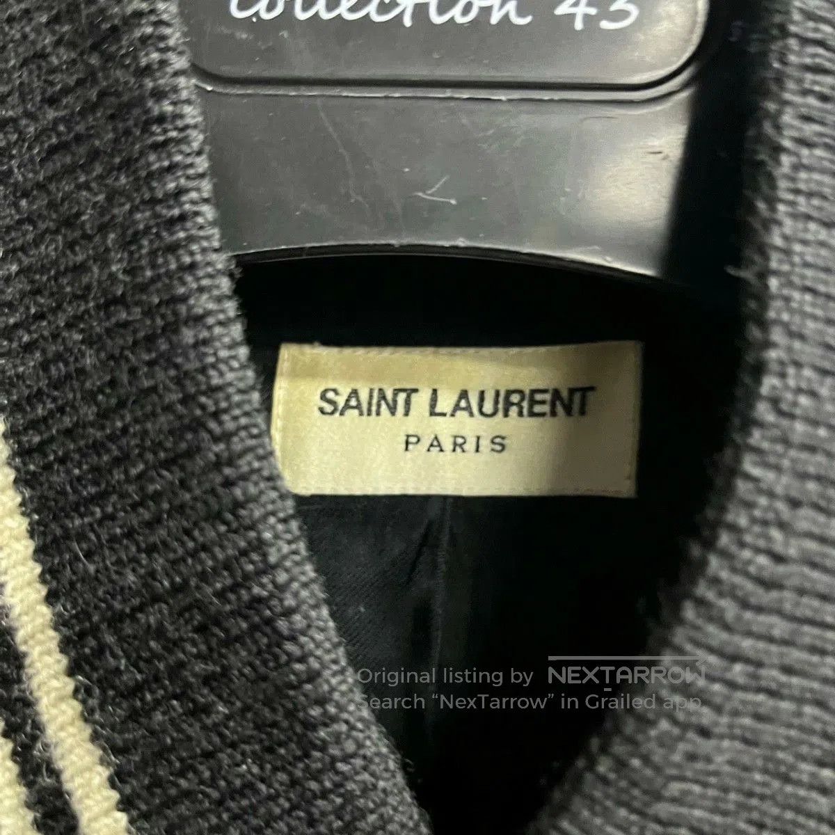 Saint Laurent Paris Saint Laurent Leather Sleeve Varsity Jacket. Size US M / EU 48-50 / 2 - 3 Thumbnail