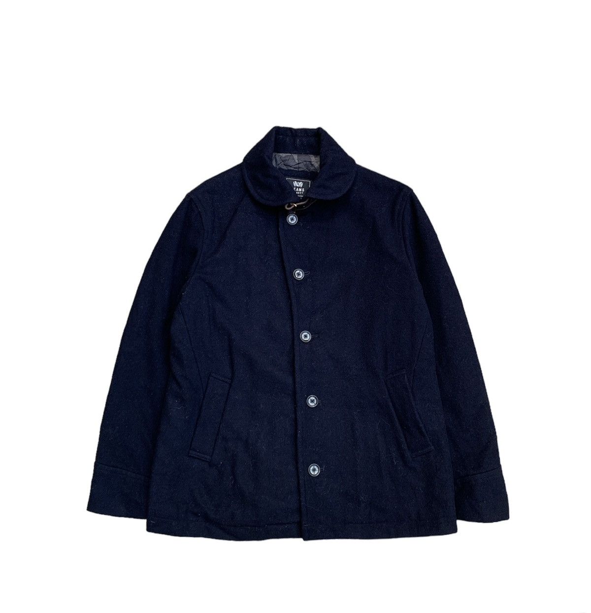 Beams Plus × Japanese Brand × Vintage Vintage Beams Heart Button Up Wool Coat Puffer Inside Size US M / EU 48-50 / 2 - 4 Thumbnail
