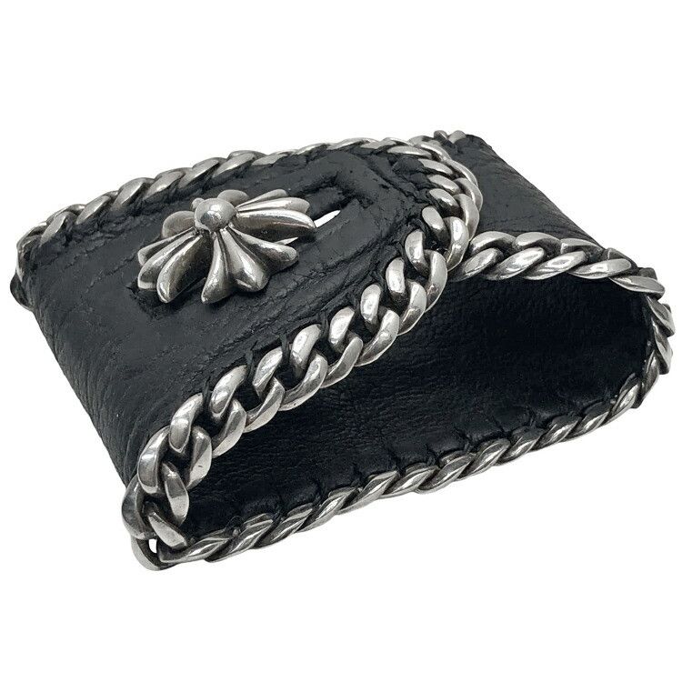 Chrome Hearts Chrome Hearts Plus Charm Leather Bracelet Size ONE SIZE - 4 Thumbnail