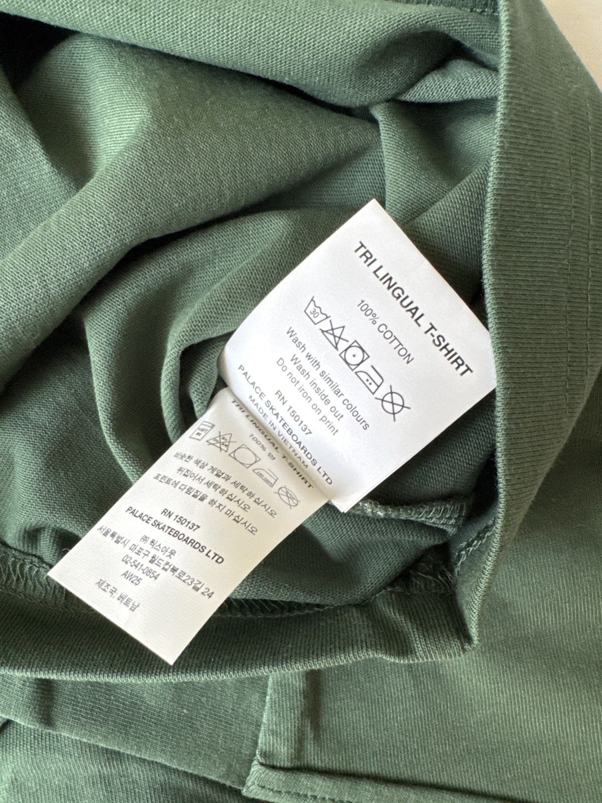Palace Palace Tri Lingual T-Shirt, Racey Green, Size L ✅ Size US L / EU 52-54 / 3 - 8 Thumbnail