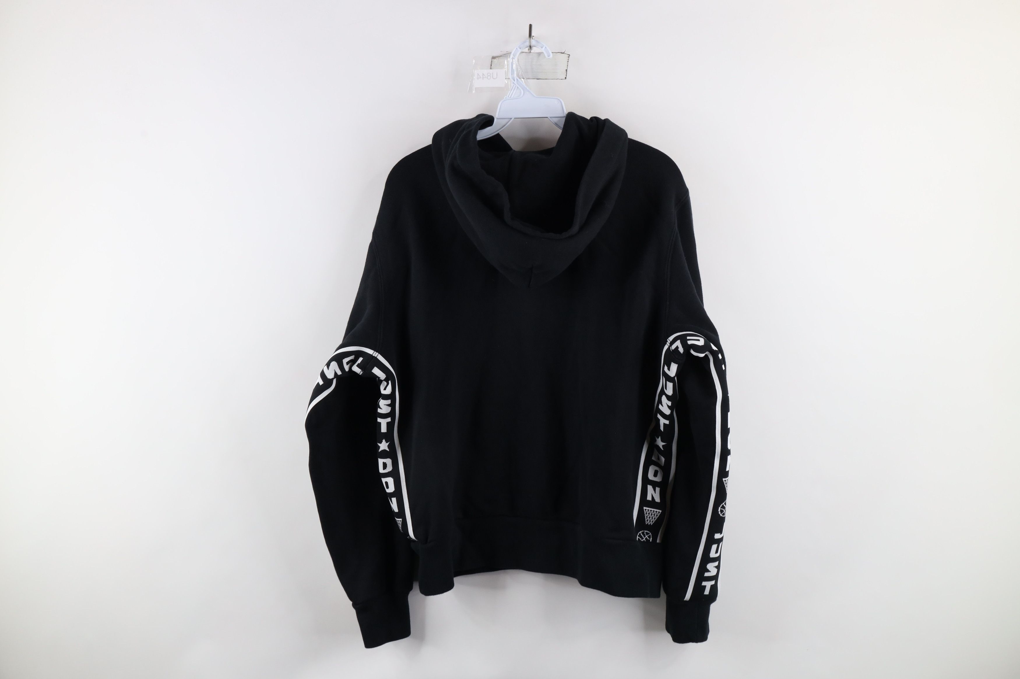Vintage Just Don All City Out Taped Logo Heavyweight Hoodie Black Size S / US 4 / IT 40 - 13 Thumbnail