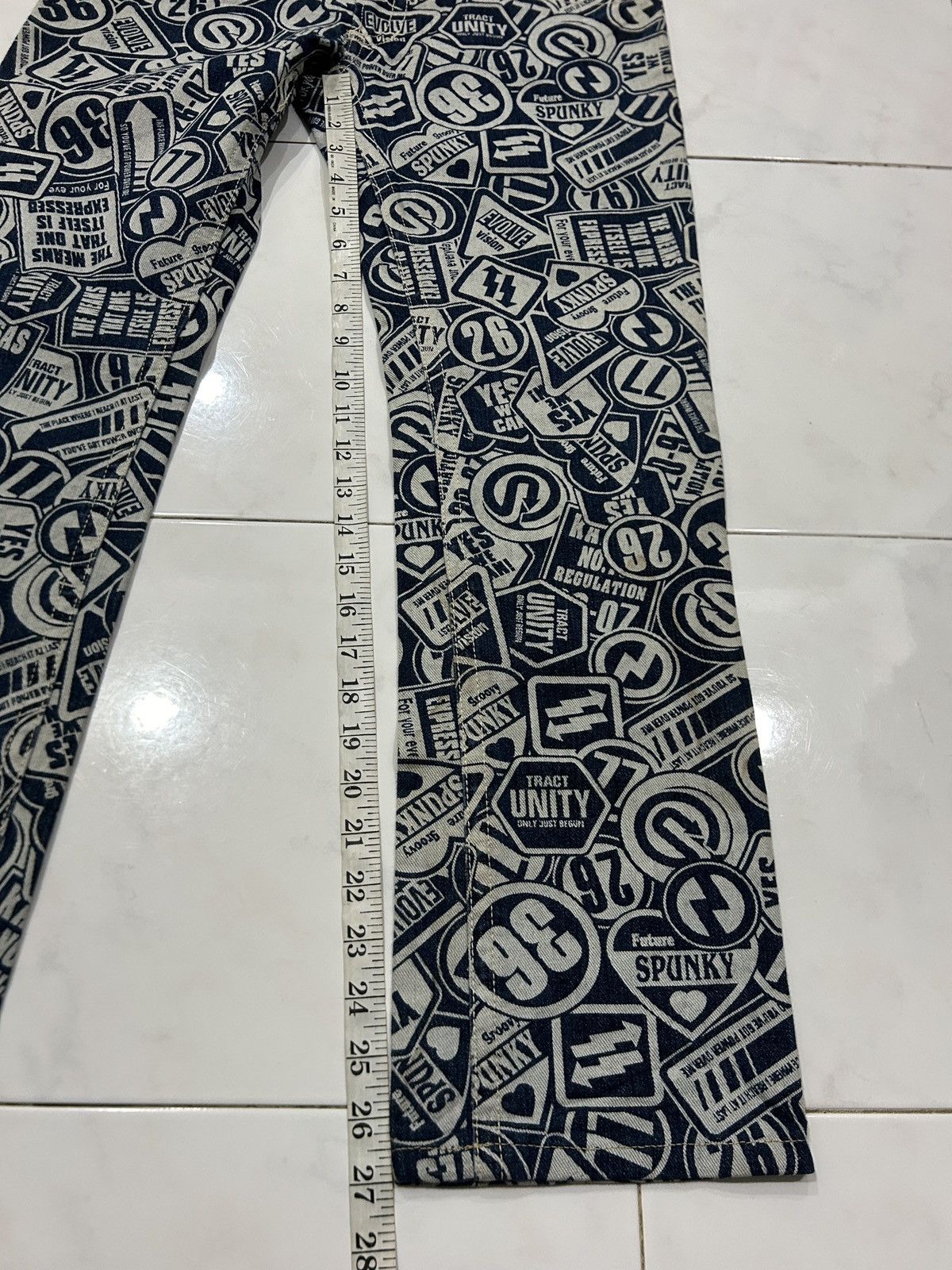 Designer × Japanese Brand Vintage Original Jeans Printed AOP Hysteric Inspired Size US 33 - 20 Thumbnail