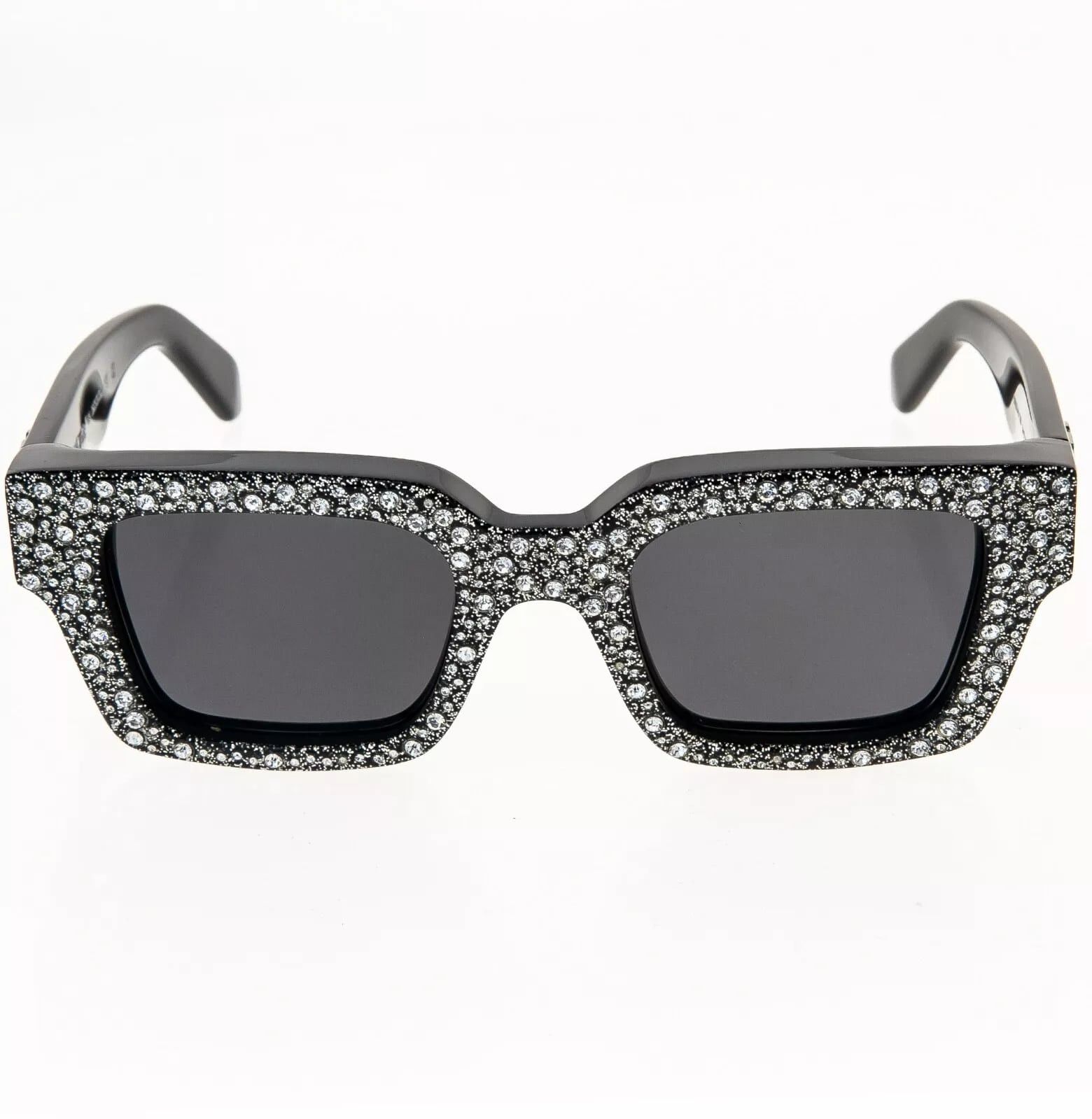 Off-White OFF-WHITE OERI126M Crystal Strass Stud Black Sunglasses 126 Size ONE SIZE - 5 Thumbnail