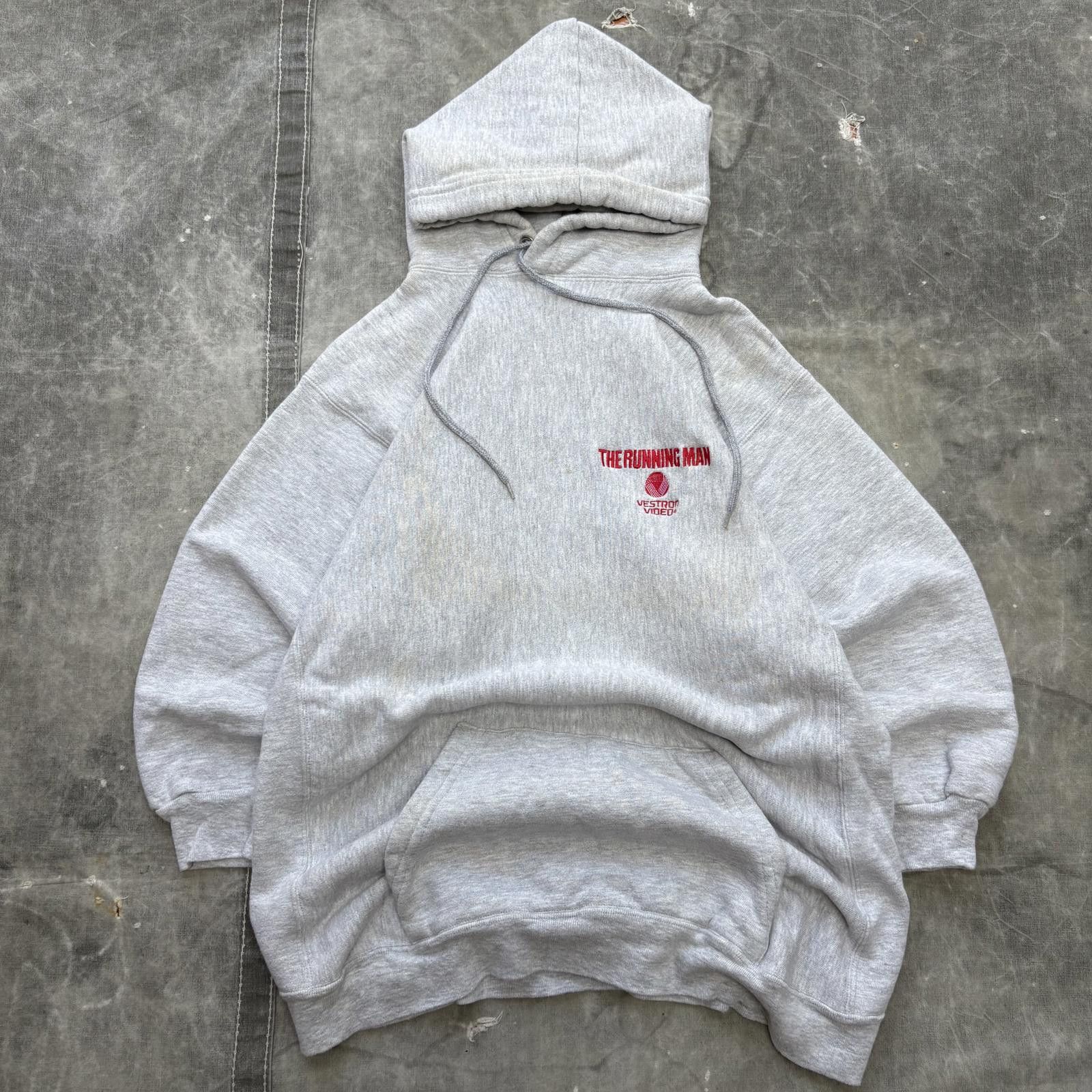 Vintage Vintage 80s The Running Man Arnold Schwarzenegger Hoodie Size US L / EU 52-54 / 3 - 1 Thumbnail