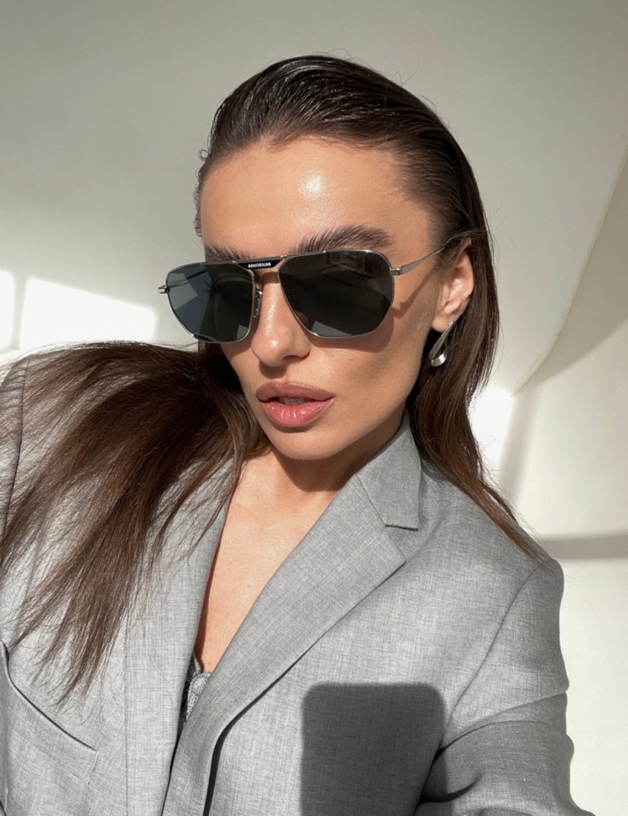 image of Balenciaga Sunglasses Bb0298Sa 001 61 in Black, Women's
