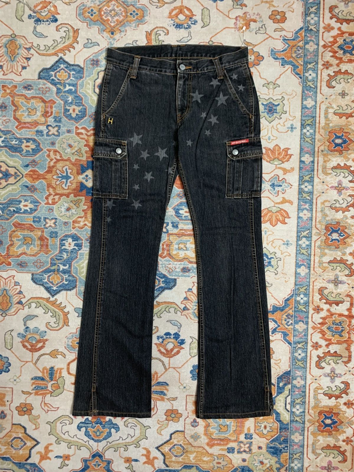 Hysteric Glamour hysteric Glamour flared cargo washed black denim pants Size US 30 / EU 46 - 13 Thumbnail