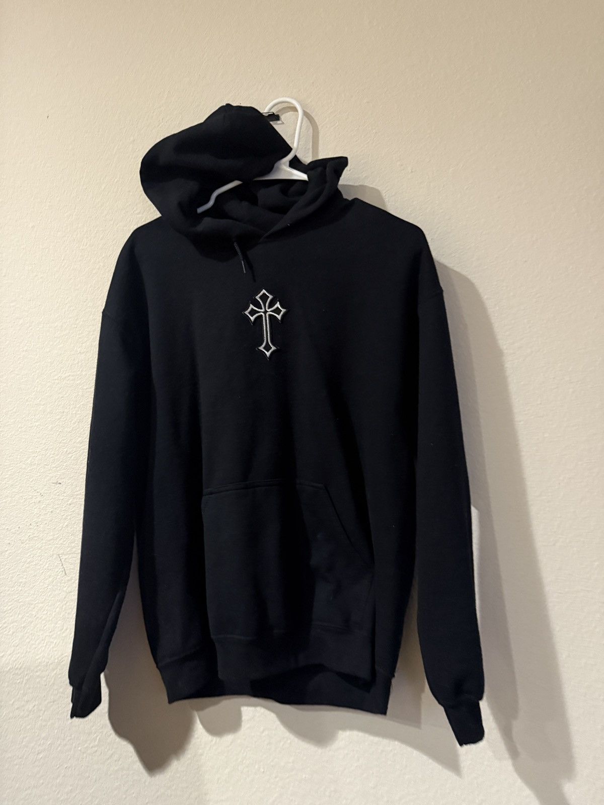 Other Black Vintage Hoodie Cross Rhinestones Size US M / EU 48-50 / 2 - 1 Thumbnail