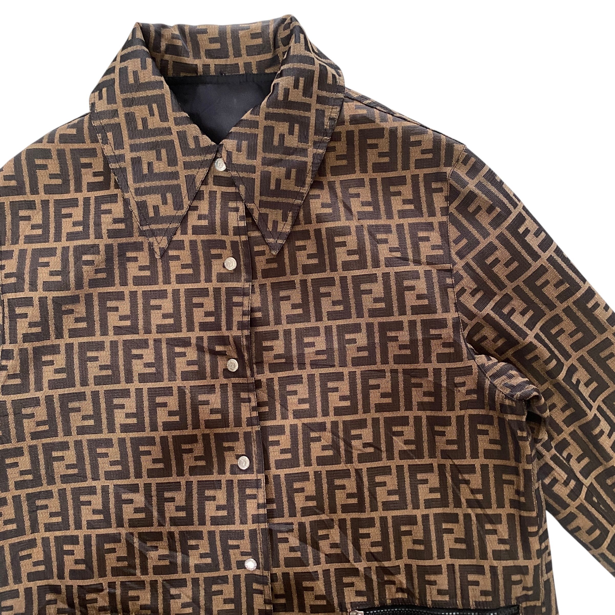 Fendi Vintage 90s Fendi Zucca Monogram Reversible Jacket Size US S / EU 44-46 / 1 - 3 Thumbnail