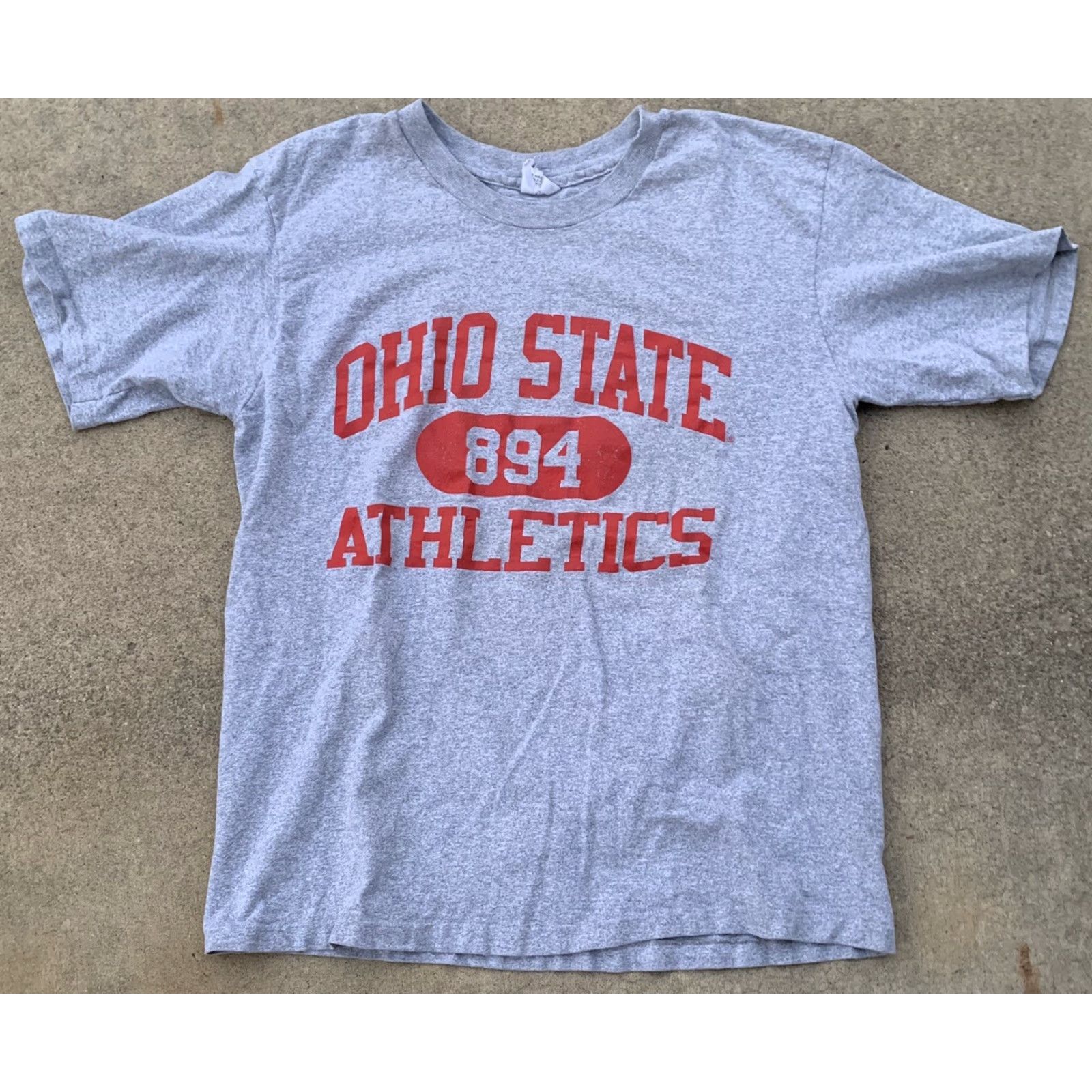 Vintage VINTAGE Ohio State 894 Athletics T-Shirt Single Stitch Made In USA Size L Gray Men Cotton Exchange Graphic Tee Sportswear/Beach 90s Theme Mens Size US L / EU 52-54 / 3 - 6 Thumbnail