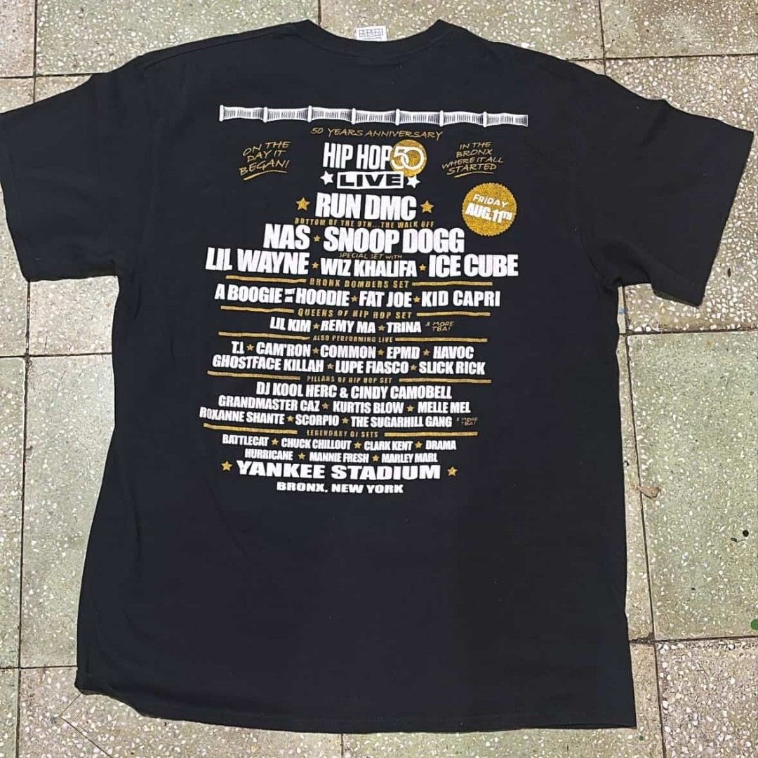 Band Tees Vintage 2000s HipHop50 Run Dmc Snoopdog Nas Wiz Khalifa Tee Size US L / EU 52-54 / 3 - 3 Thumbnail