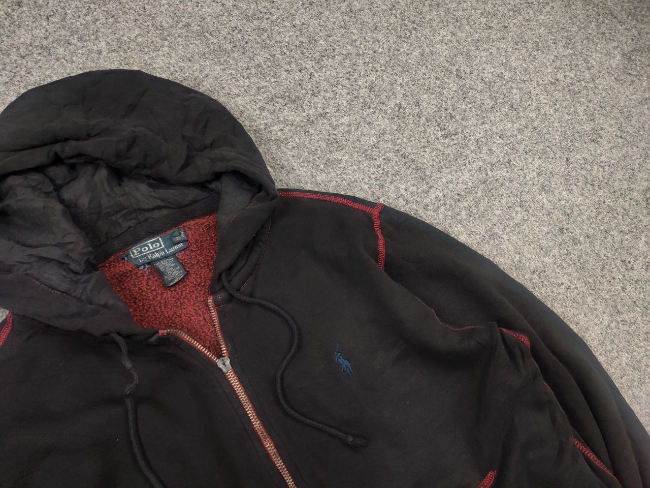 Polo Ralph Lauren Rare Vintage 90's Polo Ralph Lauren Faded Zip Hoodie Y2K Size US S / EU 44-46 / 1 - 8 Thumbnail