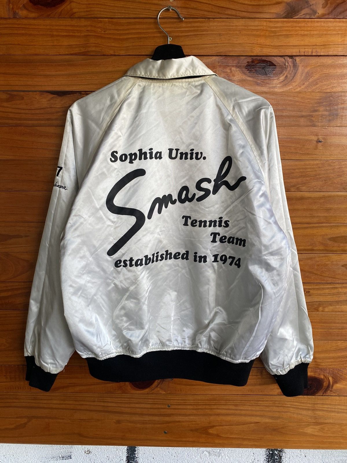 Vintage Vintage 80s Village Stone Reversible Varsity Bomber Jacket Size US L / EU 52-54 / 3 - 17 Thumbnail