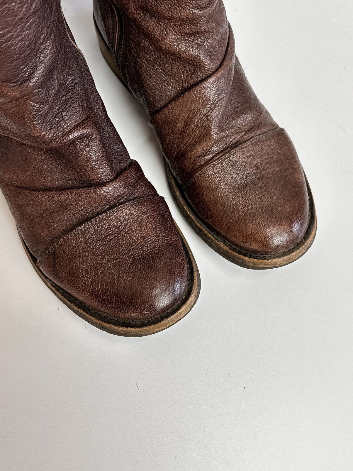 If Six Was Nine Leather Boots HandMade Italian Rick owens Style As 98 Rare Size US 9 / IT 39 - 10 Thumbnail