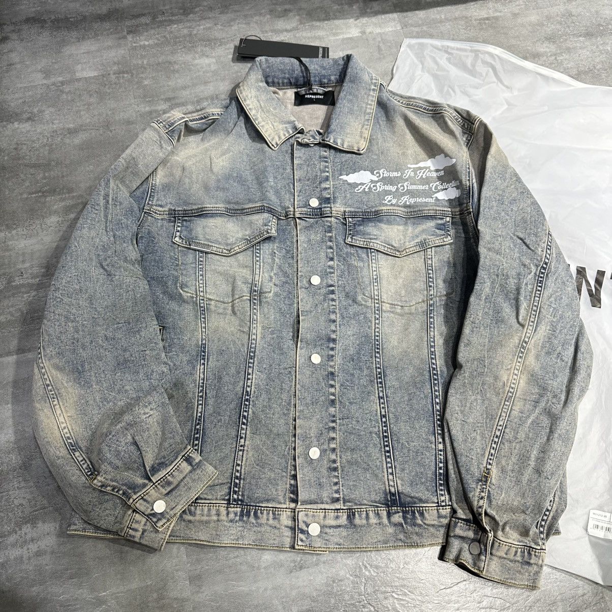Represent Clo. Represent Storms In Heaven Denim Jacket Size US L / EU 52-54 / 3 - 1 Thumbnail