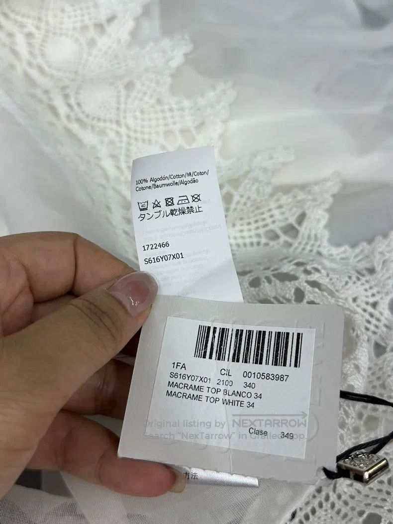 Loewe Loewe White lace blouse Size XXS / US 00 / IT 34 - 7 Thumbnail