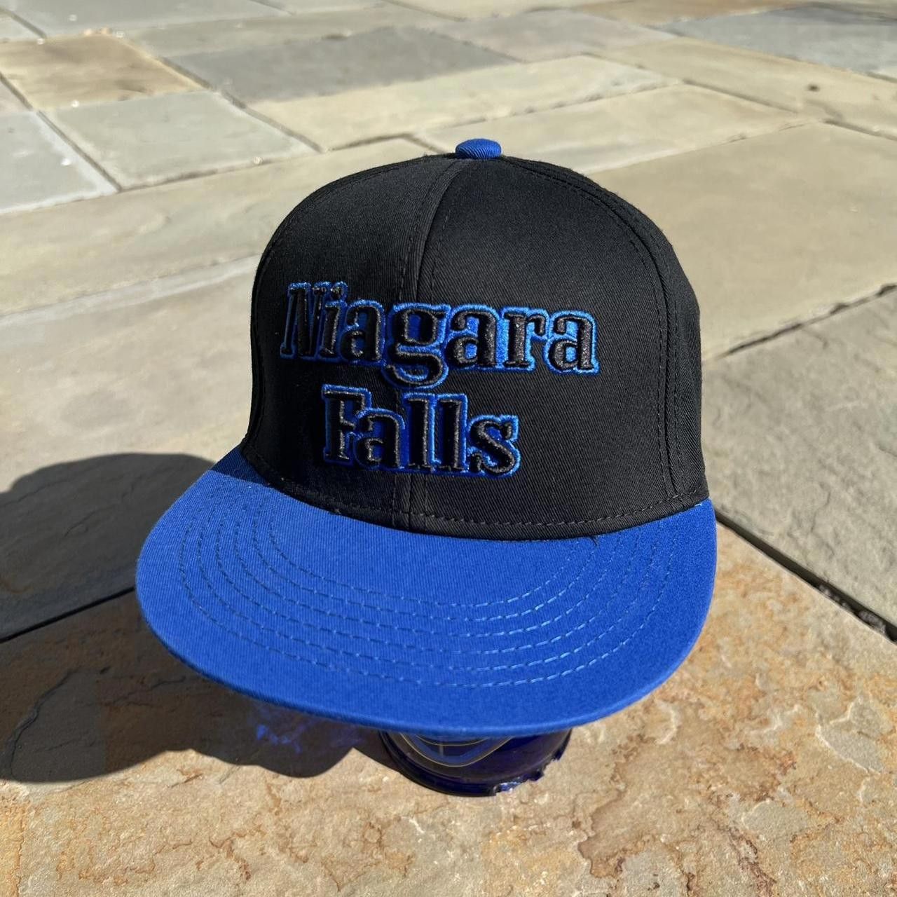 Other NWT Niagara Falls Two Tone Royal Blue Black Snap Back Hat Size ONE SIZE - 2 Thumbnail
