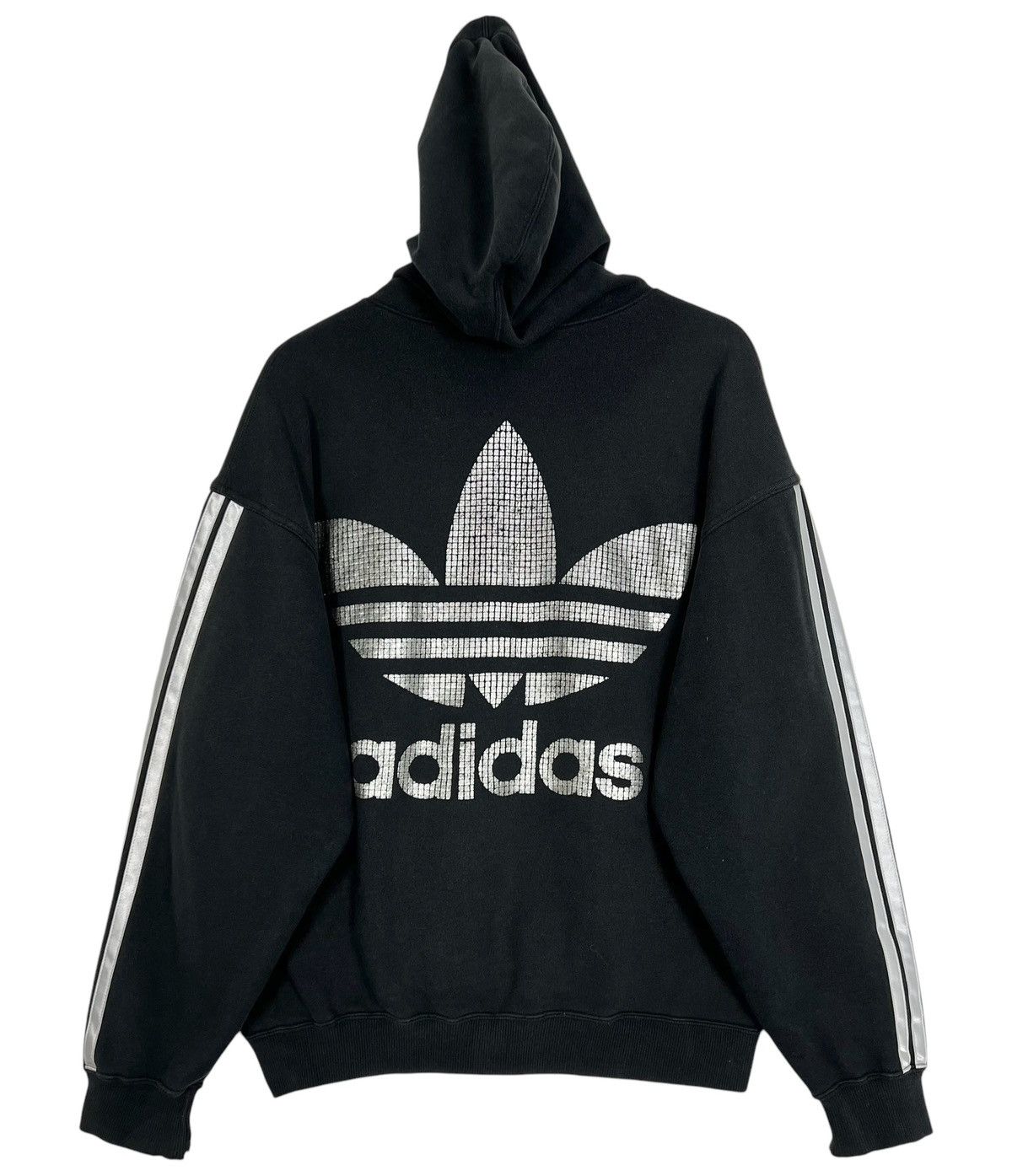 Adidas × Descente × Vintage Vintage Adidas Descente Distressed Pull Over Hoodie Size US L / EU 52-54 / 3 - 2 Thumbnail