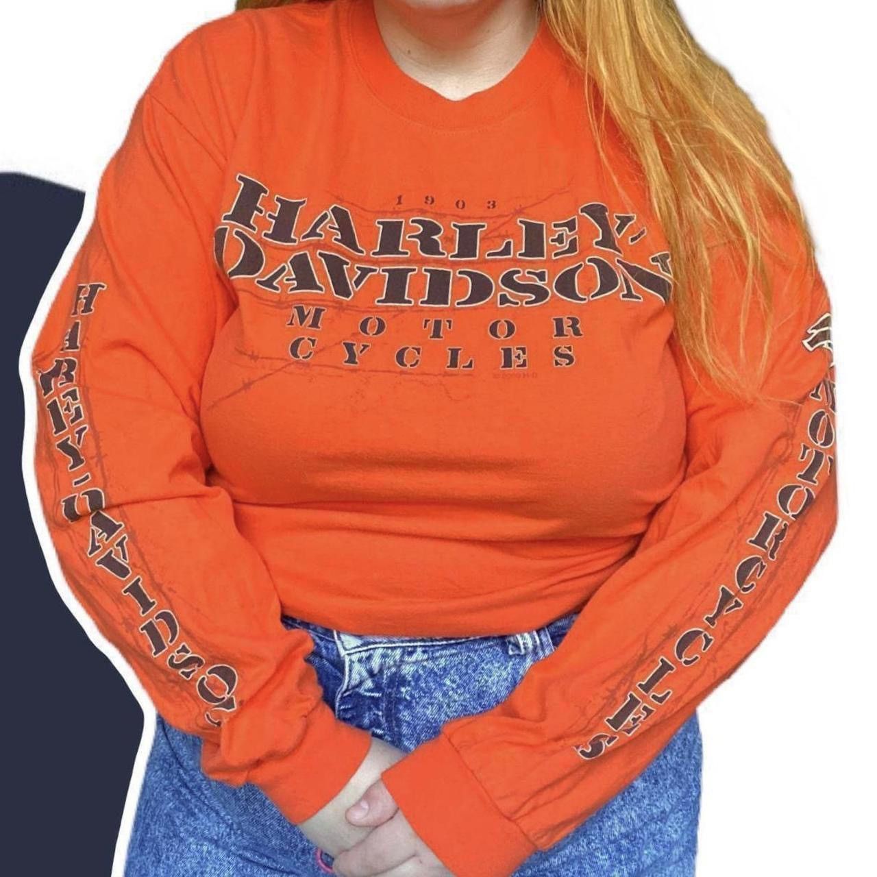 Vintage Harley Davidson vintage y2k graphic long sleeve tee shirt Size US L / EU 52-54 / 3 - 1 Thumbnail