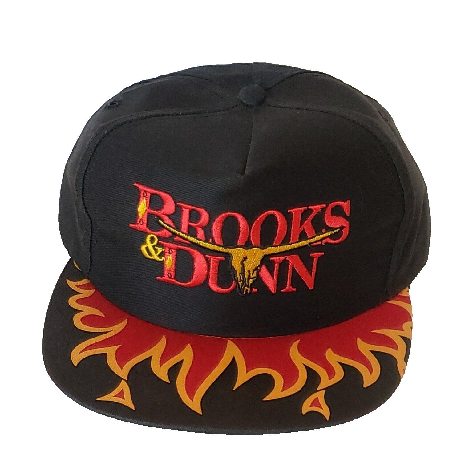 Vintage Brooks And Dunn Flaming 5 Panel Hat Getcha Some Vintage 90s Size ONE SIZE - 2 Thumbnail