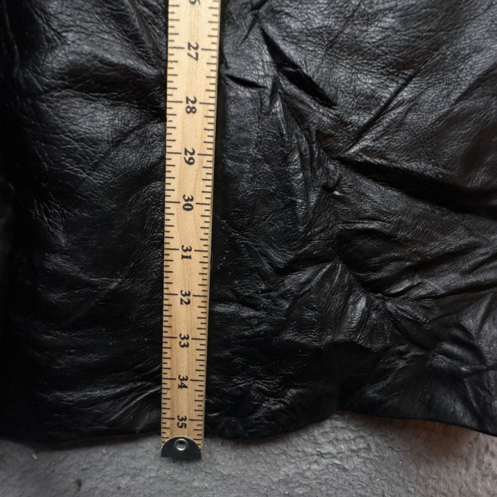 Vintage Vintage 60s 70s Black Leather Fox Fur Swing Coat Womens Size L / US 10 / IT 46 - 6 Thumbnail