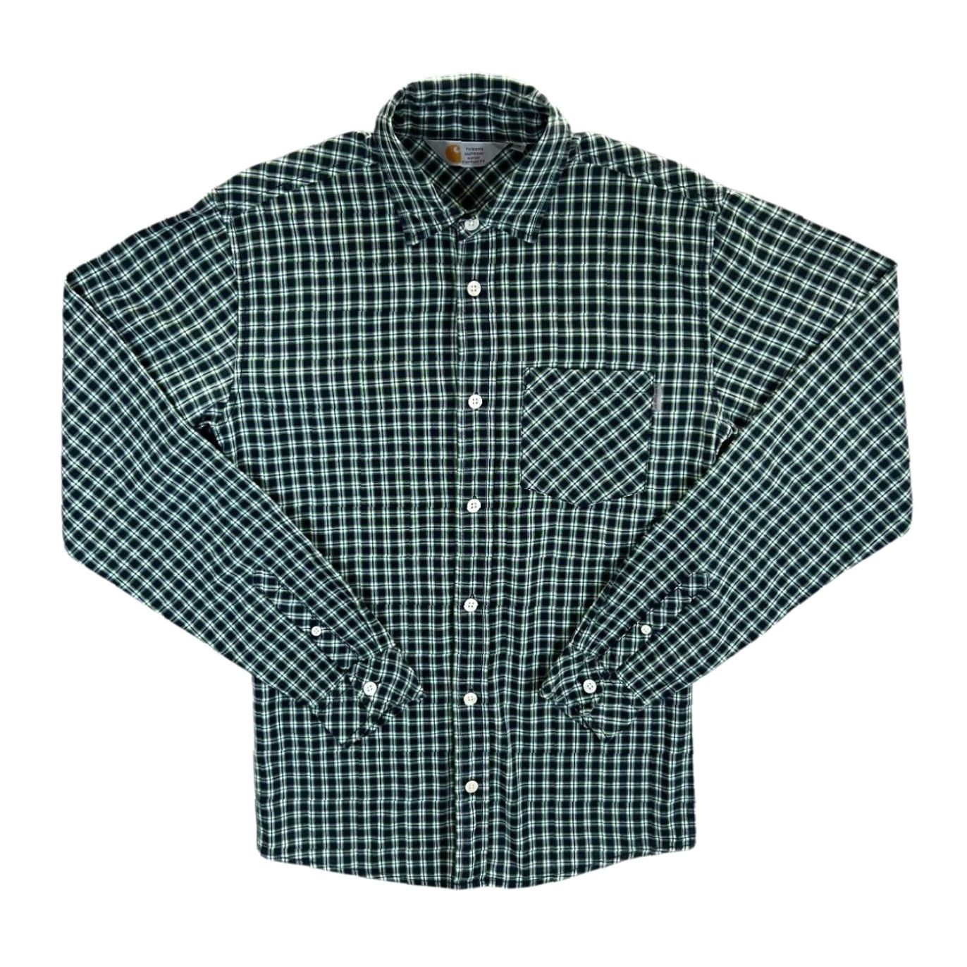 Carhartt Carhartt Rugged Outdoor Wear Navy Green Check Long Sleeve Cotton Shirt Small Mens Size US S / EU 44-46 / 1 - 2 Thumbnail