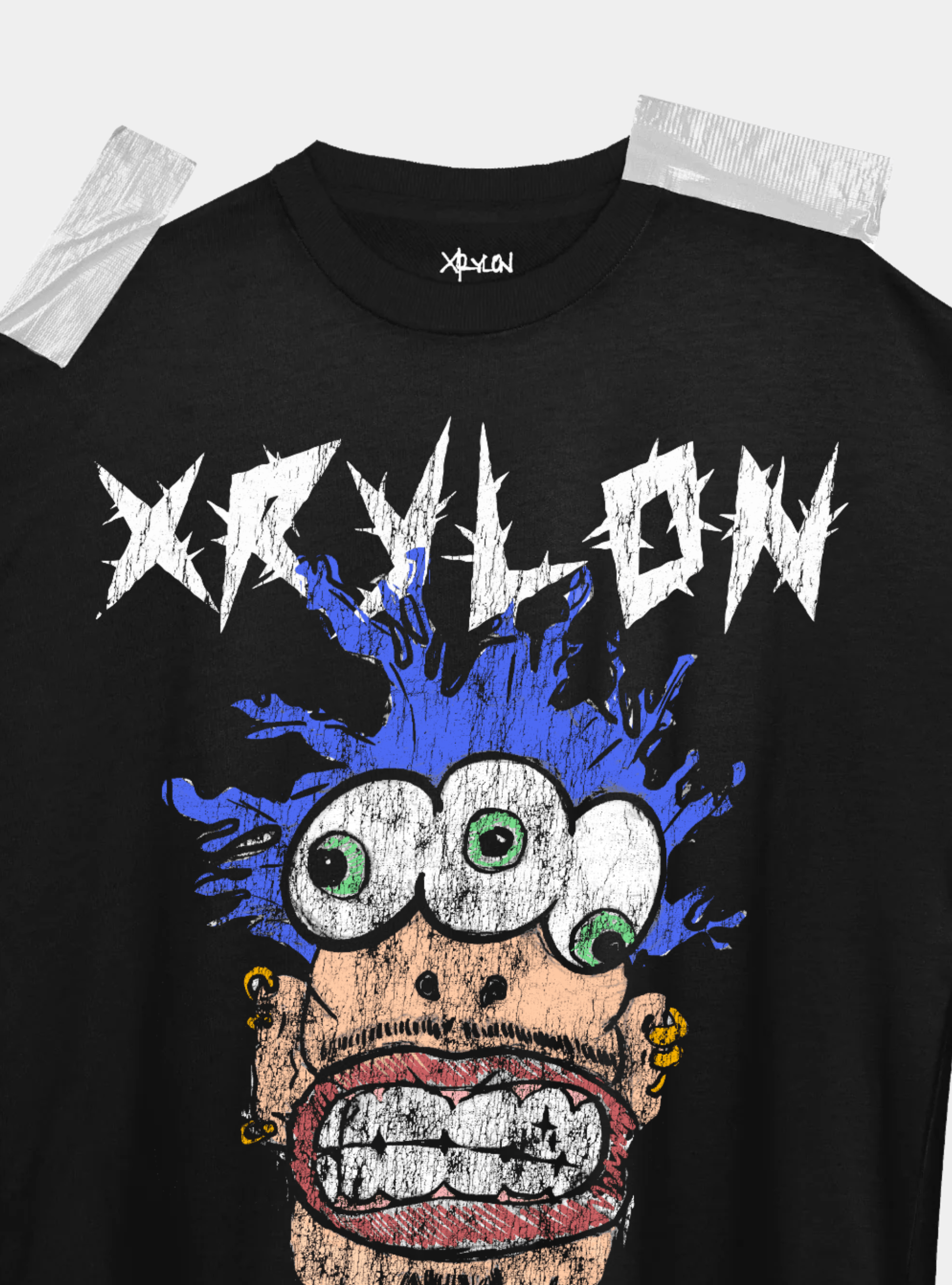 Designer × Vintage Premium Heavy Tee – Overload by Xrylon | 300gsm Size US L / EU 52-54 / 3 - 4 Thumbnail
