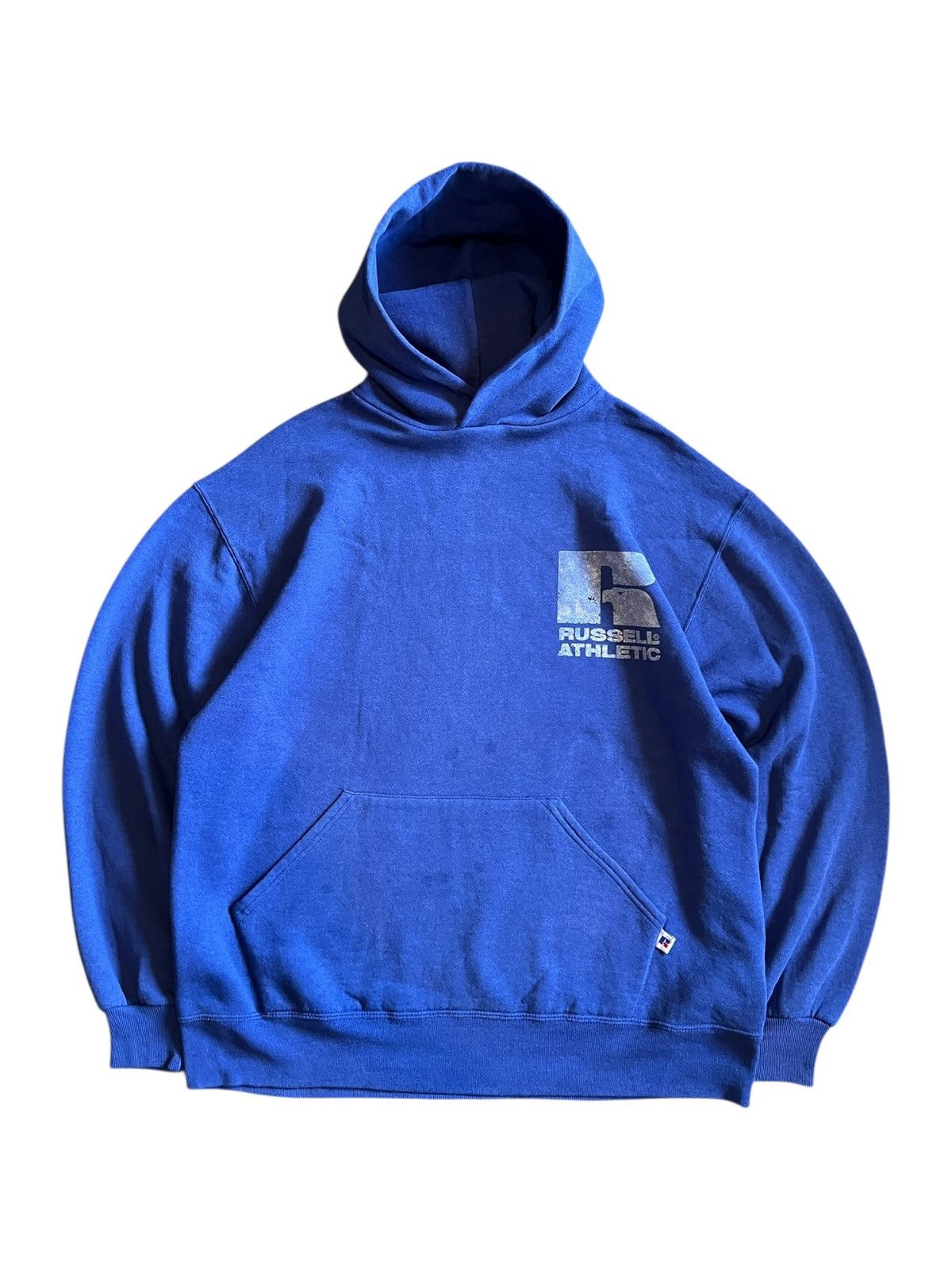 1990s Russell Athletic Spell Out Logo Hoodie