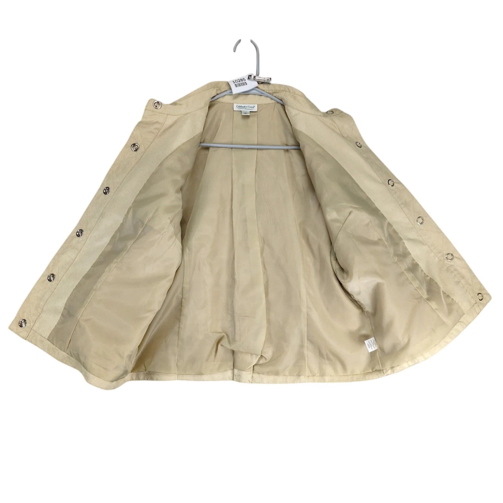 Coldwater Creek Coldwater Creek Beige Faux Suede Jacket Womens 14 Microfiber Size XL / US 12-14 / IT 48-50 - 3 Thumbnail