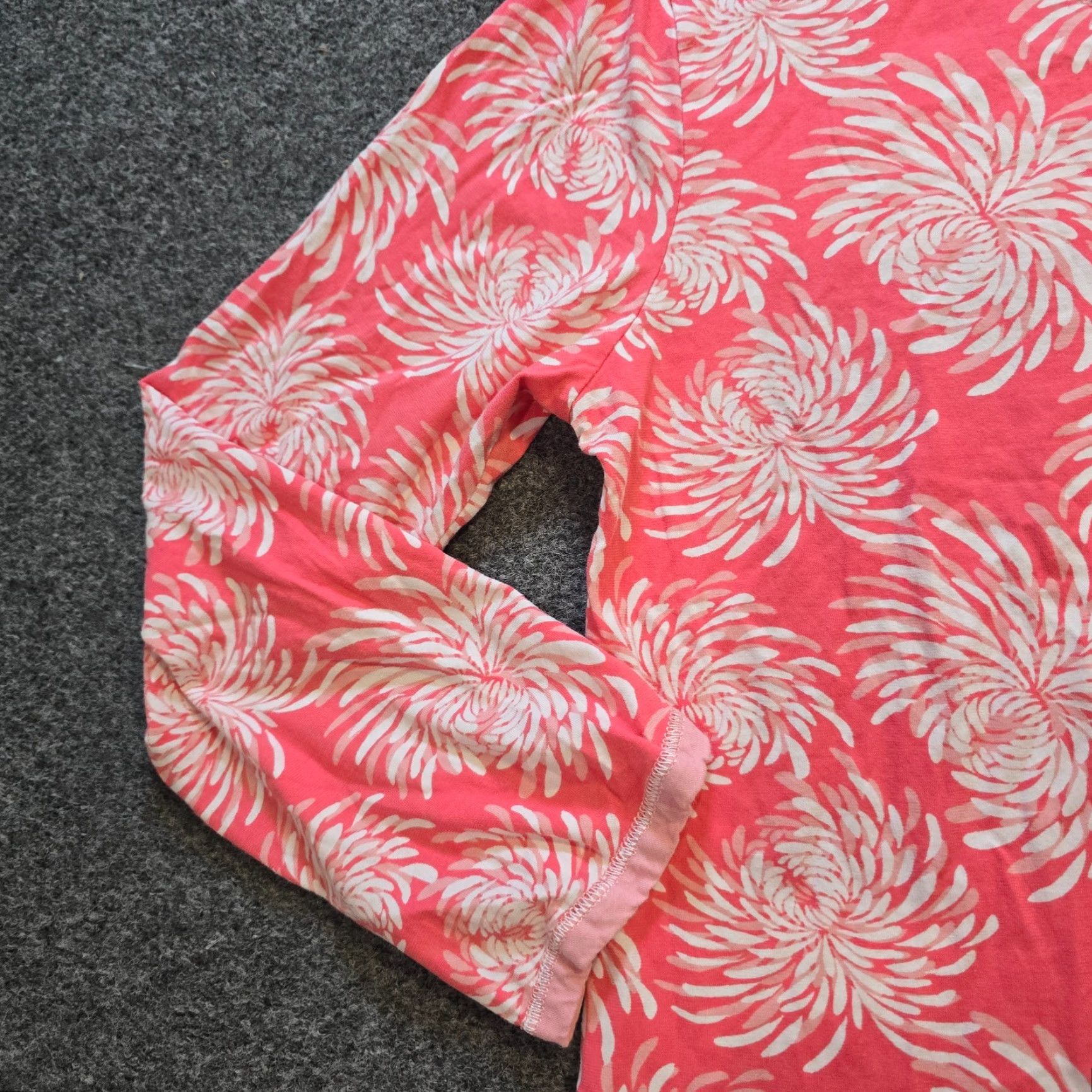 Vintage Garnet Hill Top Women Medium Pink Faux Wrap Long Sleeve Blouse Shirt Career Casual Knit Cotton V-Neck F Size M / US 6-8 / IT 42-44 - 3 Thumbnail