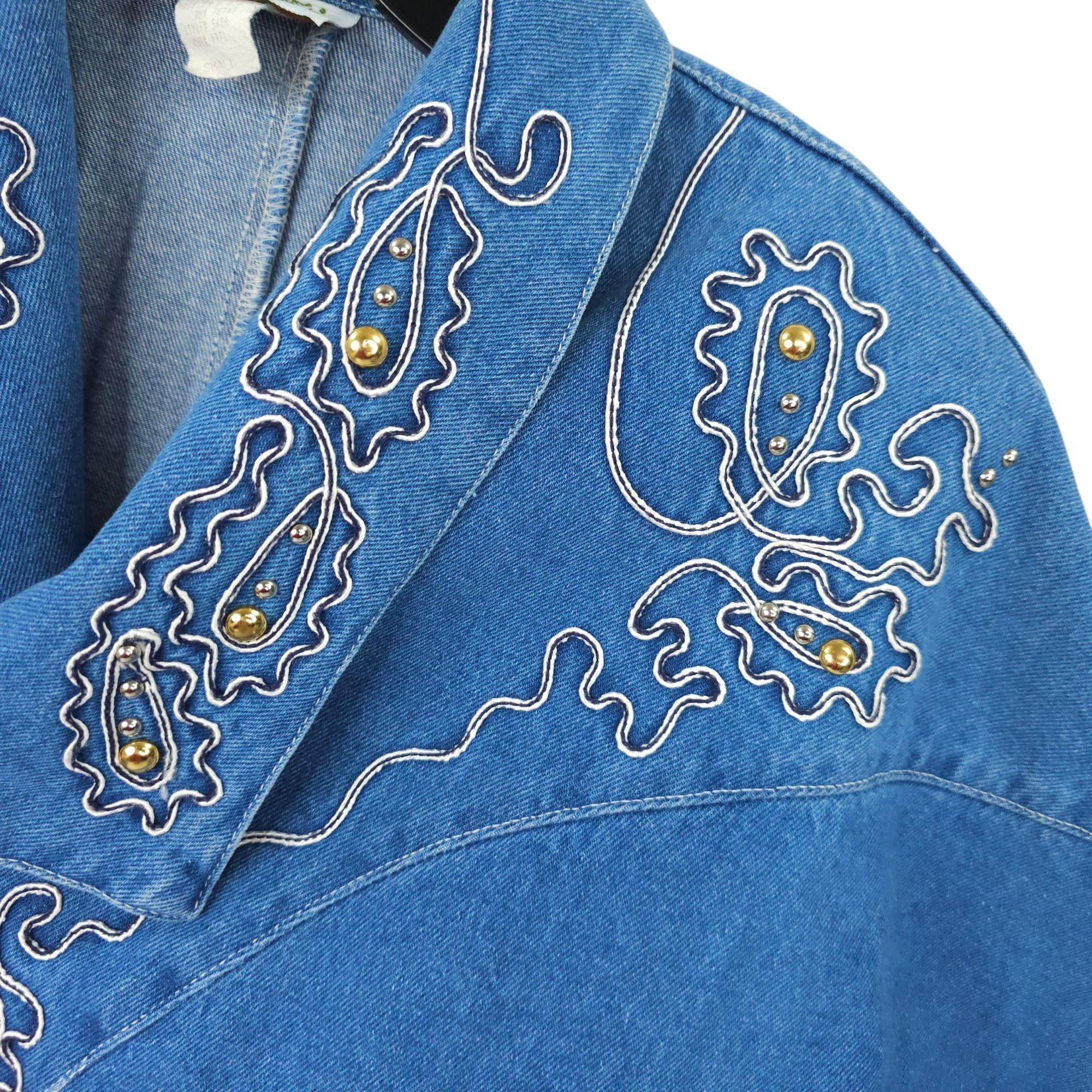 Other Pado Denim Western Jacket Womens S Vintage Embellished Open Size S / US 4 / IT 40 - 12 Thumbnail