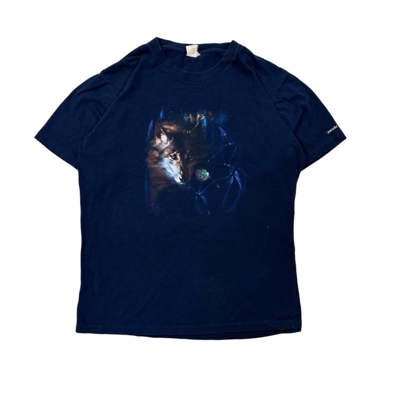 Vintage Vintage 90s Harlequin Nature Wolf Graphic T Shirt Size US XL / EU 56 / 4 - 1 Thumbnail