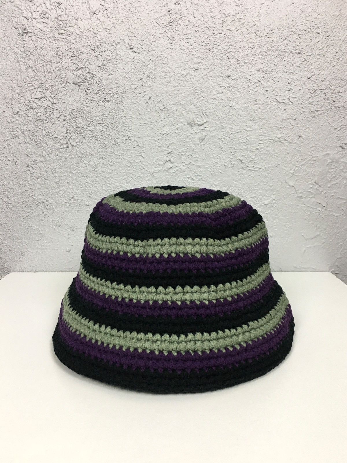 Gosha Rubchinskiy × PACCBET × Vintage bucket hat RASSVET Stiped Knitted y2k vintage hippie cap Size ONE SIZE - 4 Thumbnail