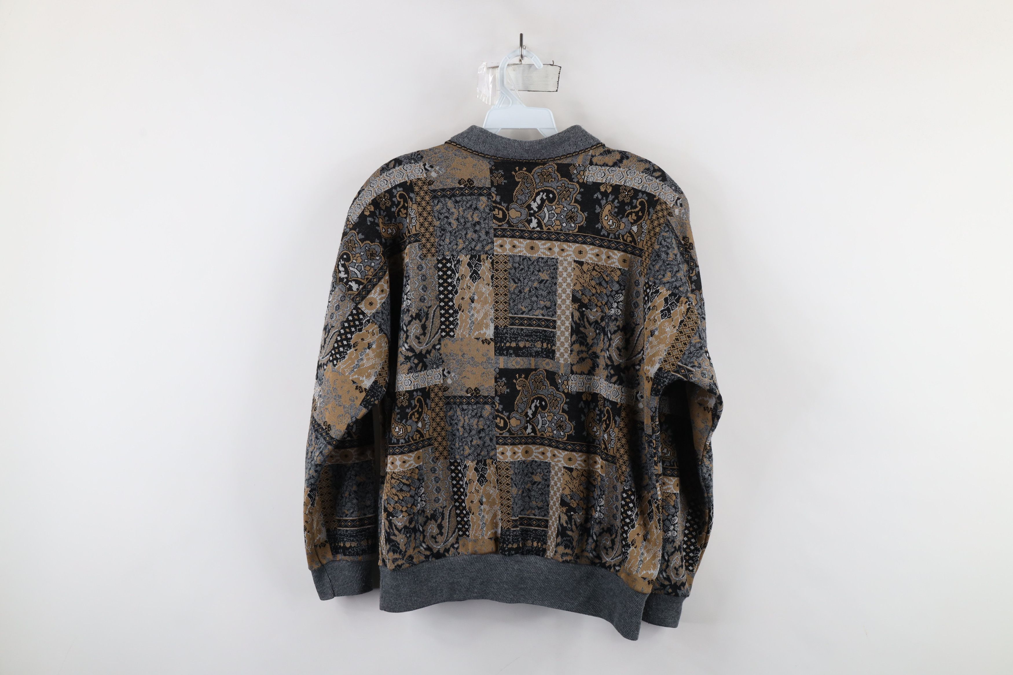 Vintage Vintage 90s Streetwear Tapestry Knit Collared Sweater USA Size M / US 6-8 / IT 42-44 - 10 Thumbnail