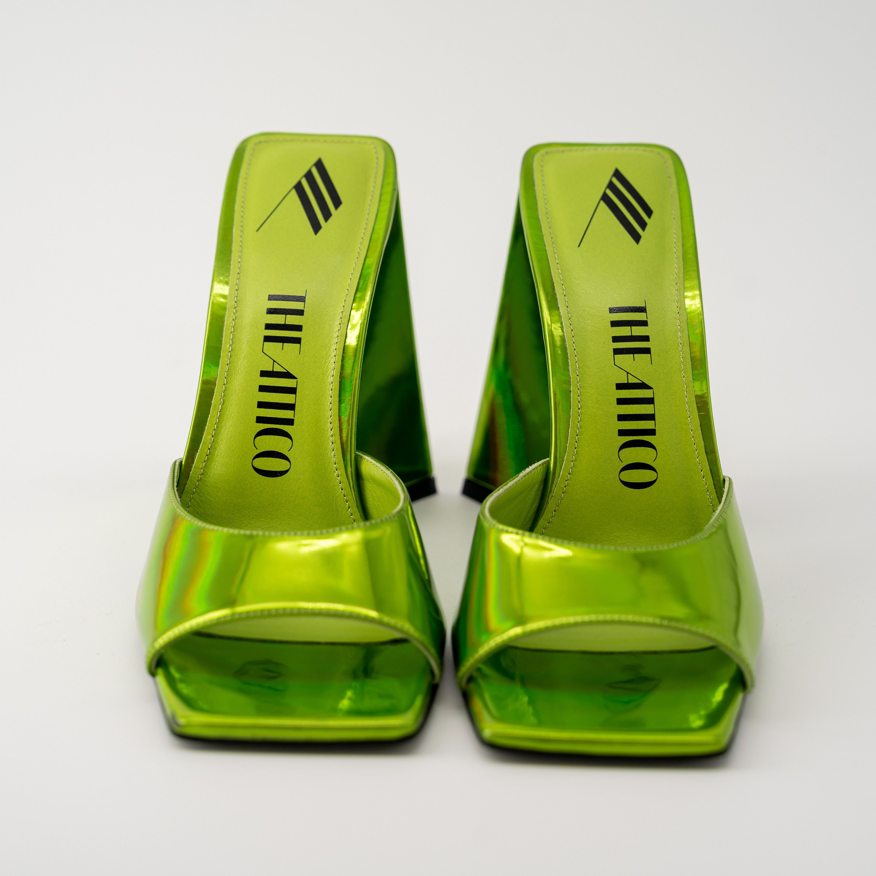 The Attico 37.5 The Attico Devon Mules Heels Lime Green Size US 7.5 / IT 37.5 - 2 Thumbnail
