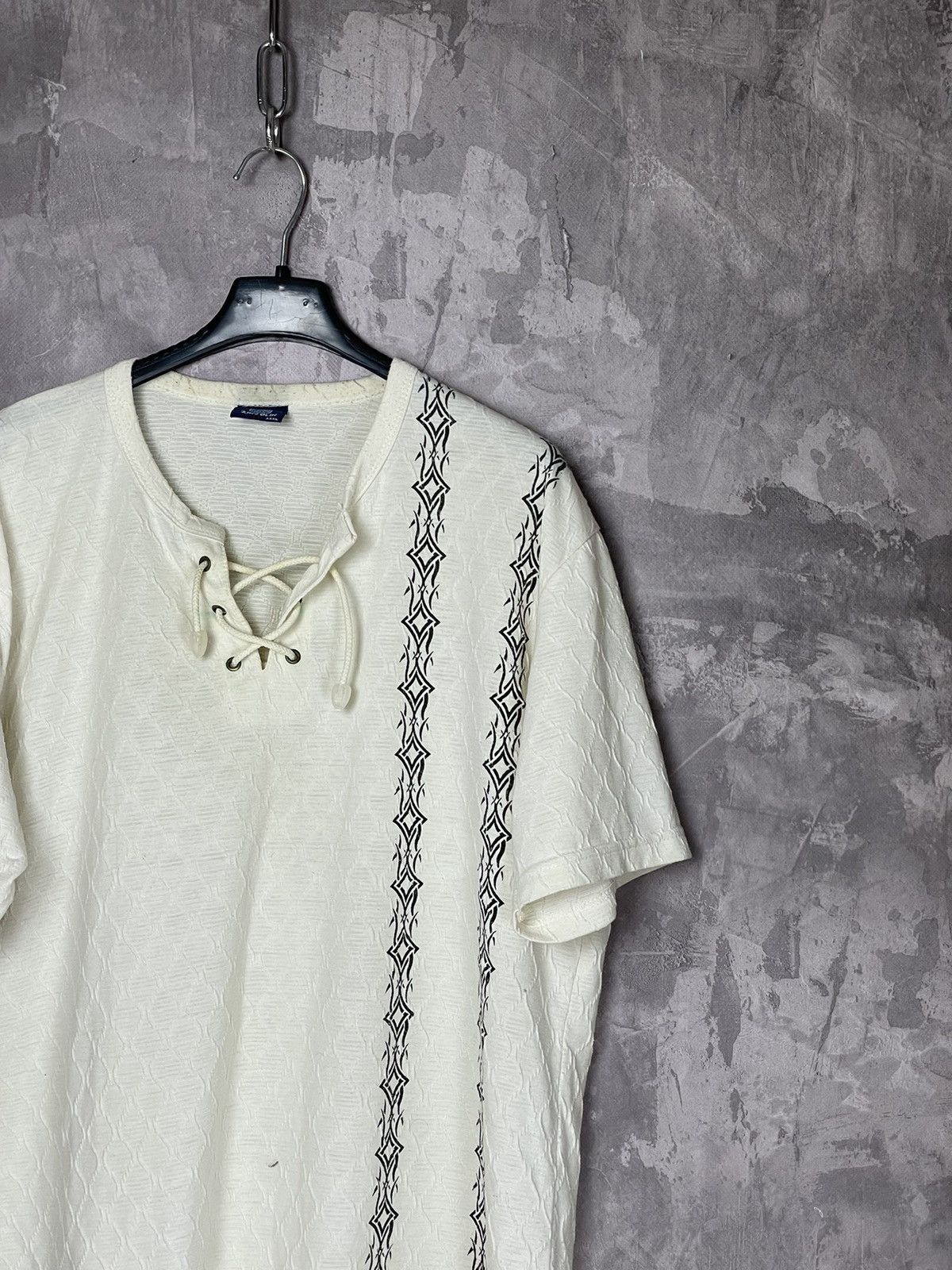 Japanese Brand × Vintage Avant Garde Y2K Designer Retro Knit shirt Tee Size US L / EU 52-54 / 3 - 4 Thumbnail
