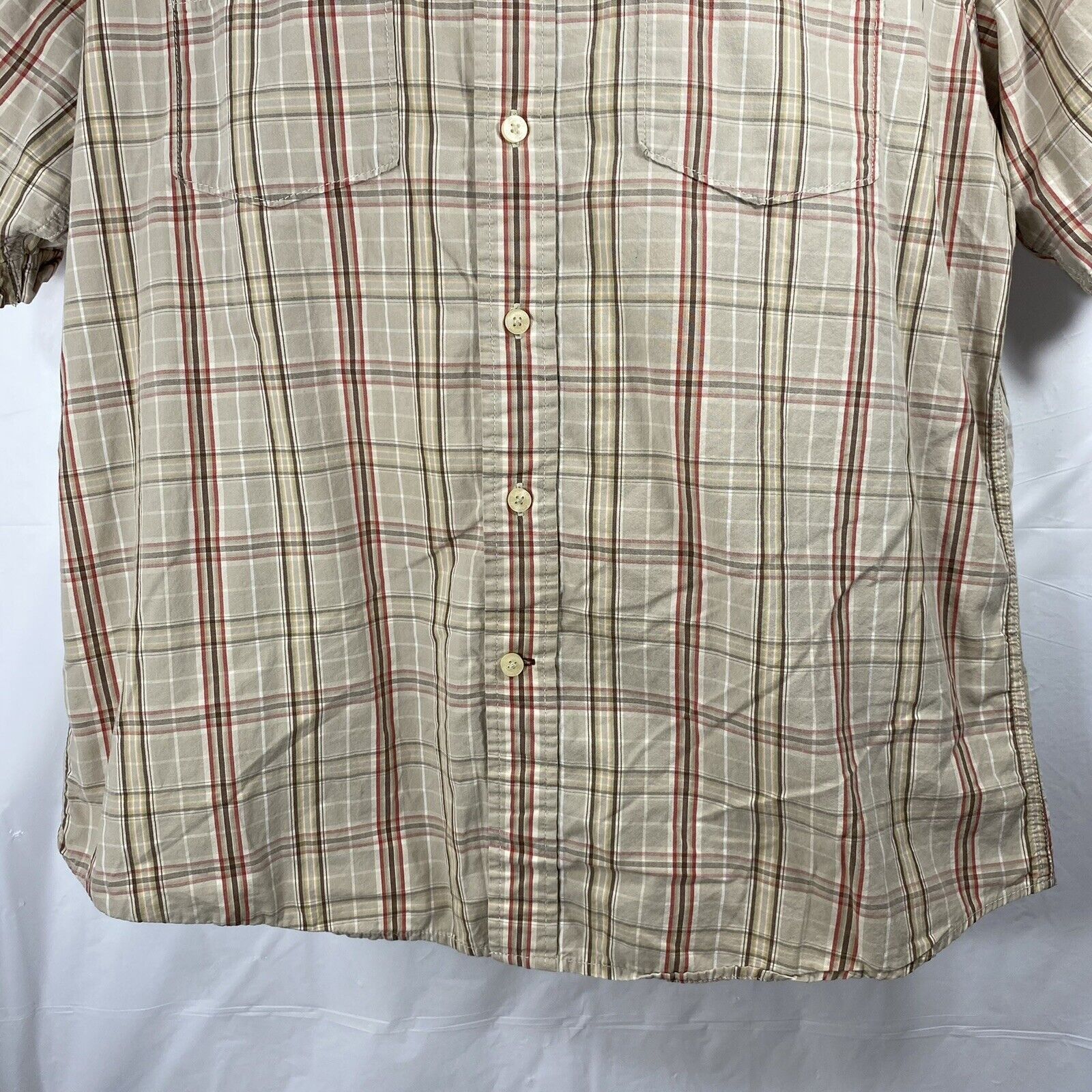 Timberland Timberland Light Brown Plaid Button Down Casual Shirt Size US L / EU 52-54 / 3 - 6 Thumbnail