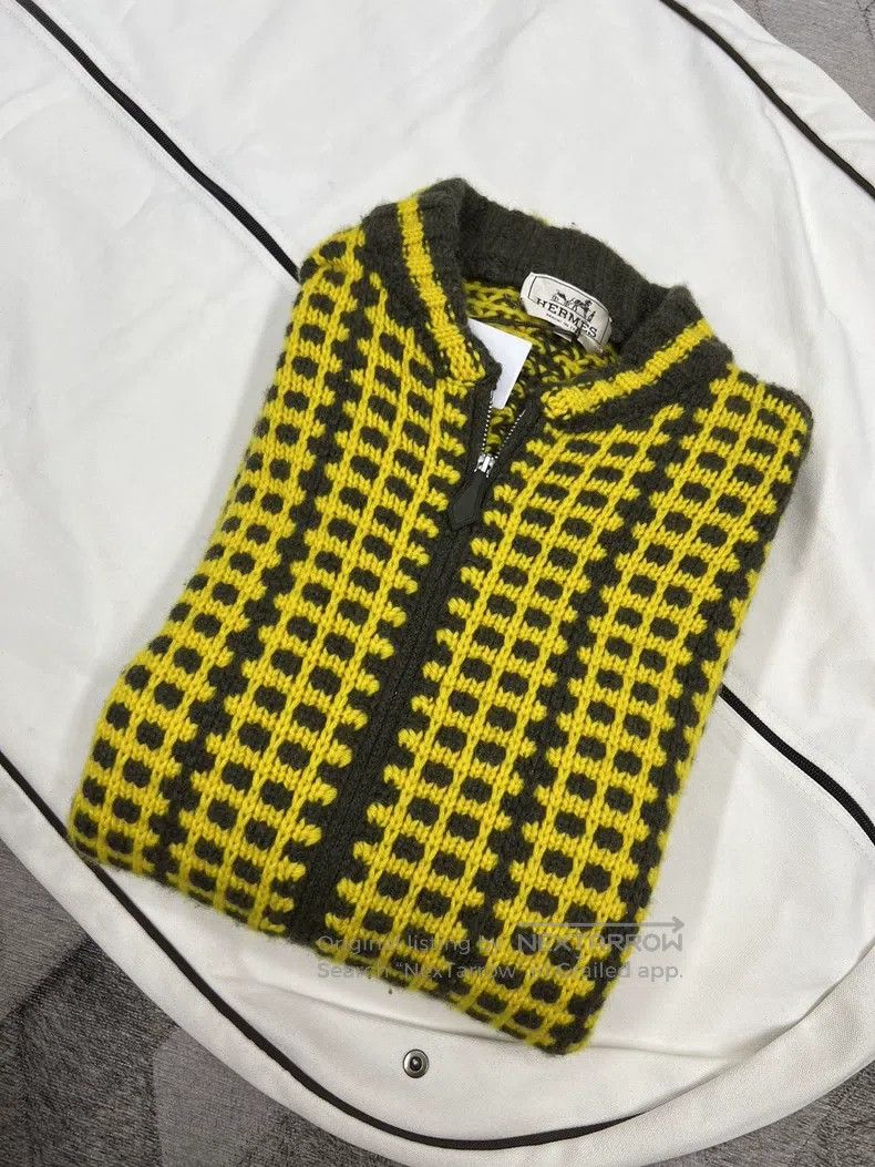 Hermes Hermes Heavy cashmere knitted jacket Size XXL / US 16-18 / IT 52-54 - 1 Thumbnail