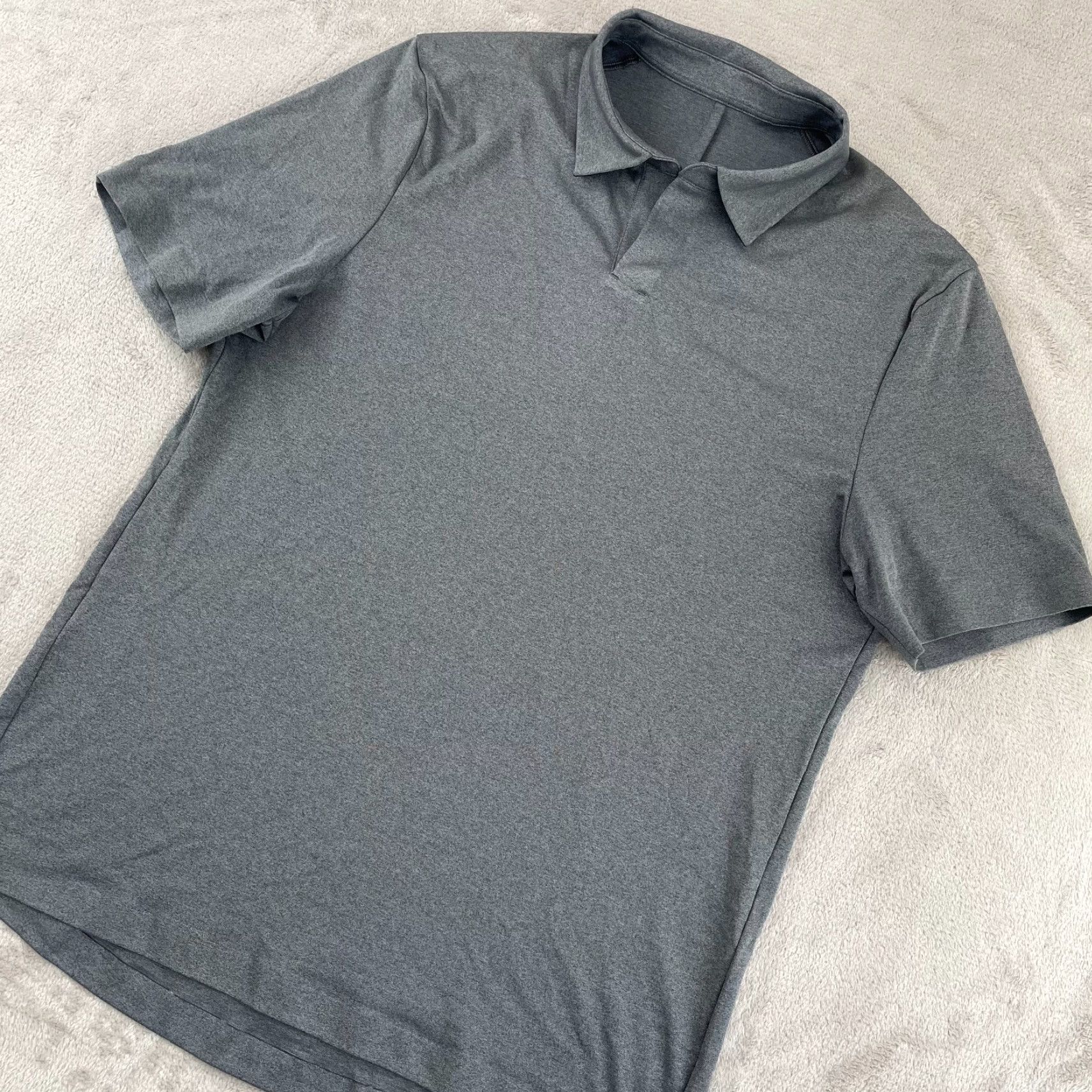 Lululemon Lululemon Capacity Polo Men Medium Grey Short Sleeve Wicking Performance Active Size US M / EU 48-50 / 2 - 3 Thumbnail