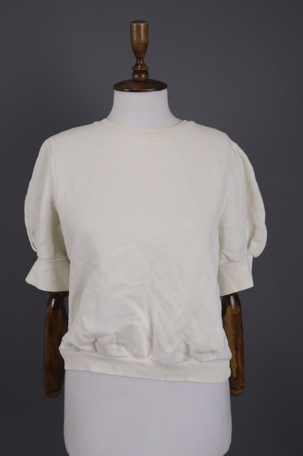 Wilkes Bashford BA&SH Leady Sweatshirt White Cropped Sweater Size 3 Size M / US 6-8 / IT 42-44 - 1 Thumbnail
