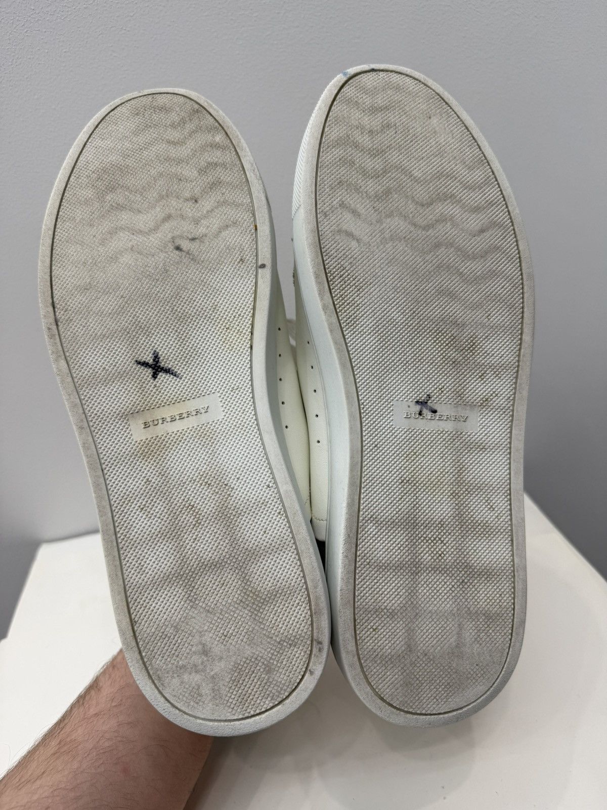 Burberry Burberry Nova Check Leather Suede Low-Top Sneakers Size US 9 / EU 42 - 5 Thumbnail