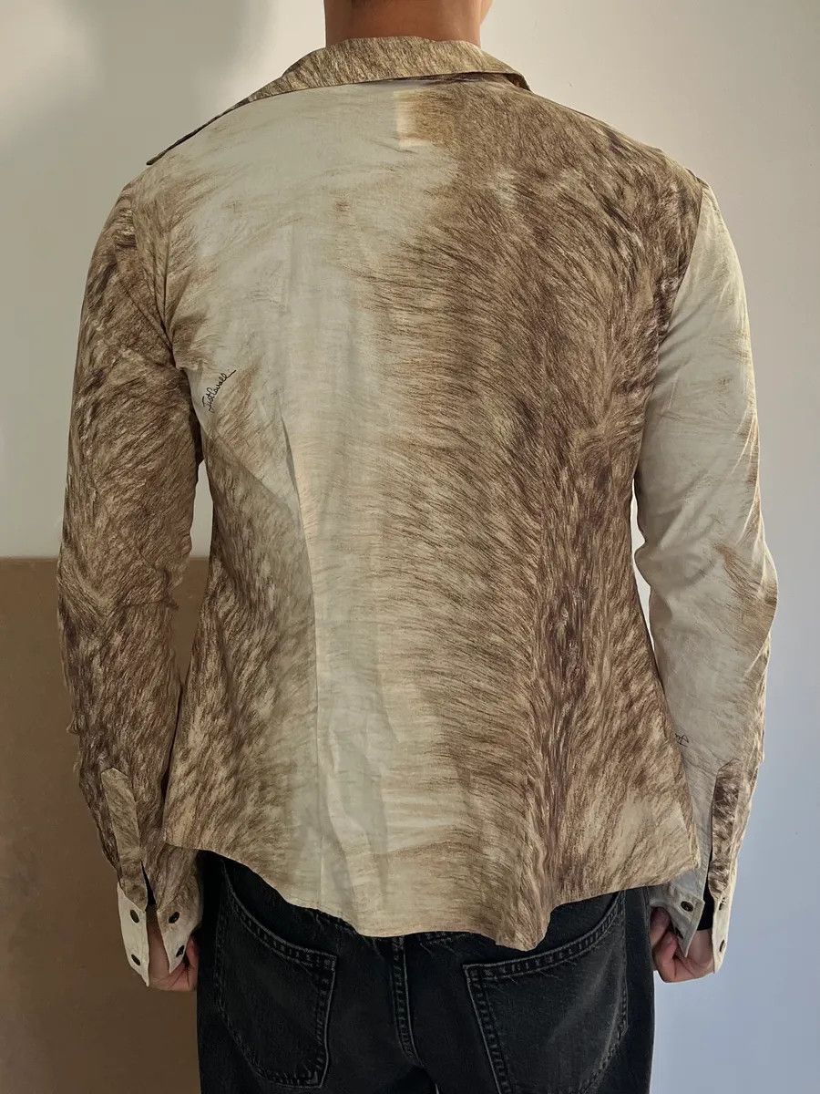 Just Cavalli 2000s Cavalli Fur Movement Beige Shirt Size US S / EU 44-46 / 1 - 3 Thumbnail