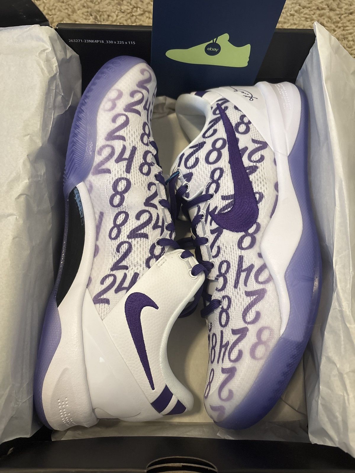 Nike Kobe VIII Protro (Court Purple) Size US 12 / EU 45 - 3 Thumbnail