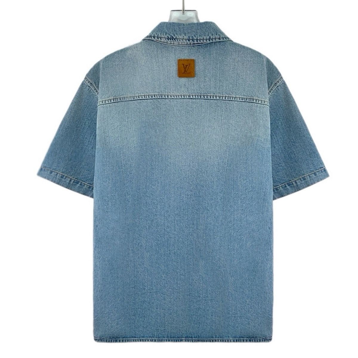 Louis Vuitton Louis Vuitton Short Sleeve Denim Shirt K26WX Size US L / EU 52-54 / 3 - 2 Thumbnail