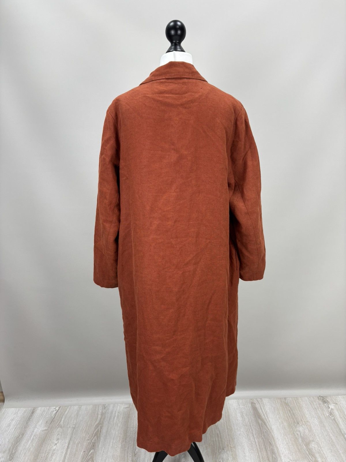 Other Womens linen coat Son de Flor Size XL/XXL Color Orange/Brown Size XL / US 12-14 / IT 48-50 - 7 Thumbnail