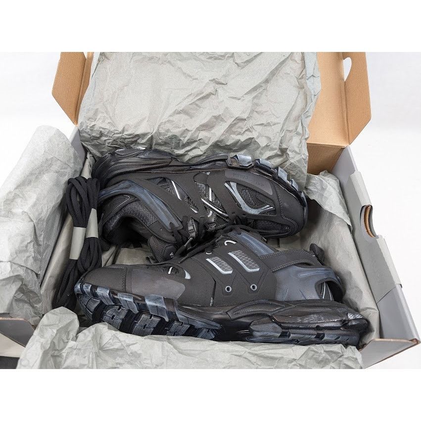 Balenciaga o1rshd1 Track Low-Top Sneakers in Faded Black Size US 12 / EU 45 - 22 Thumbnail