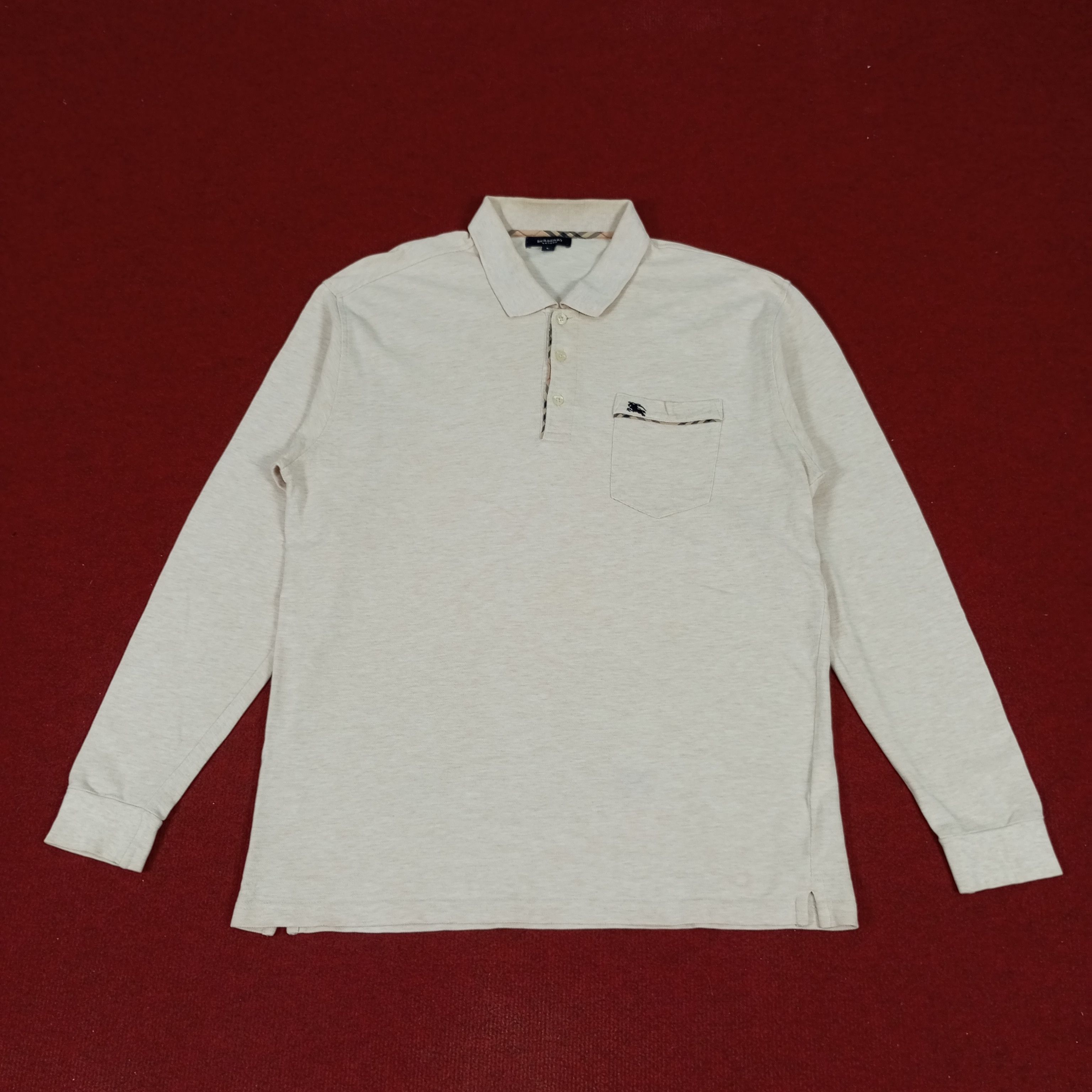 Burberry × Vintage Burberry London Luxury Brand Long Sleeve Polos Custom Art Size US L / EU 52-54 / 3 - 3 Thumbnail
